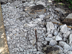 Abriss der Betonrampe
