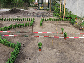 Beete im künftigen Kräutergarten